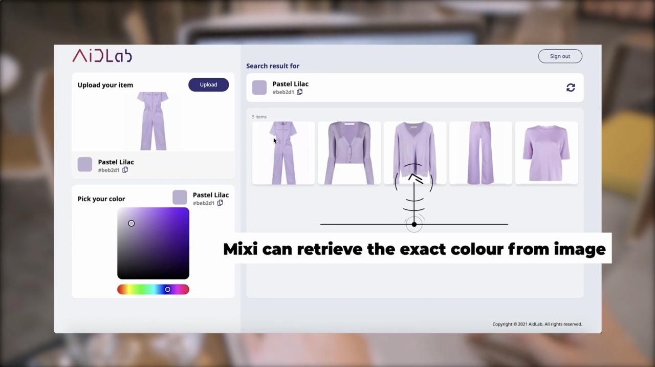 Mixi: 精準時裝屬性及顏色辨識系統